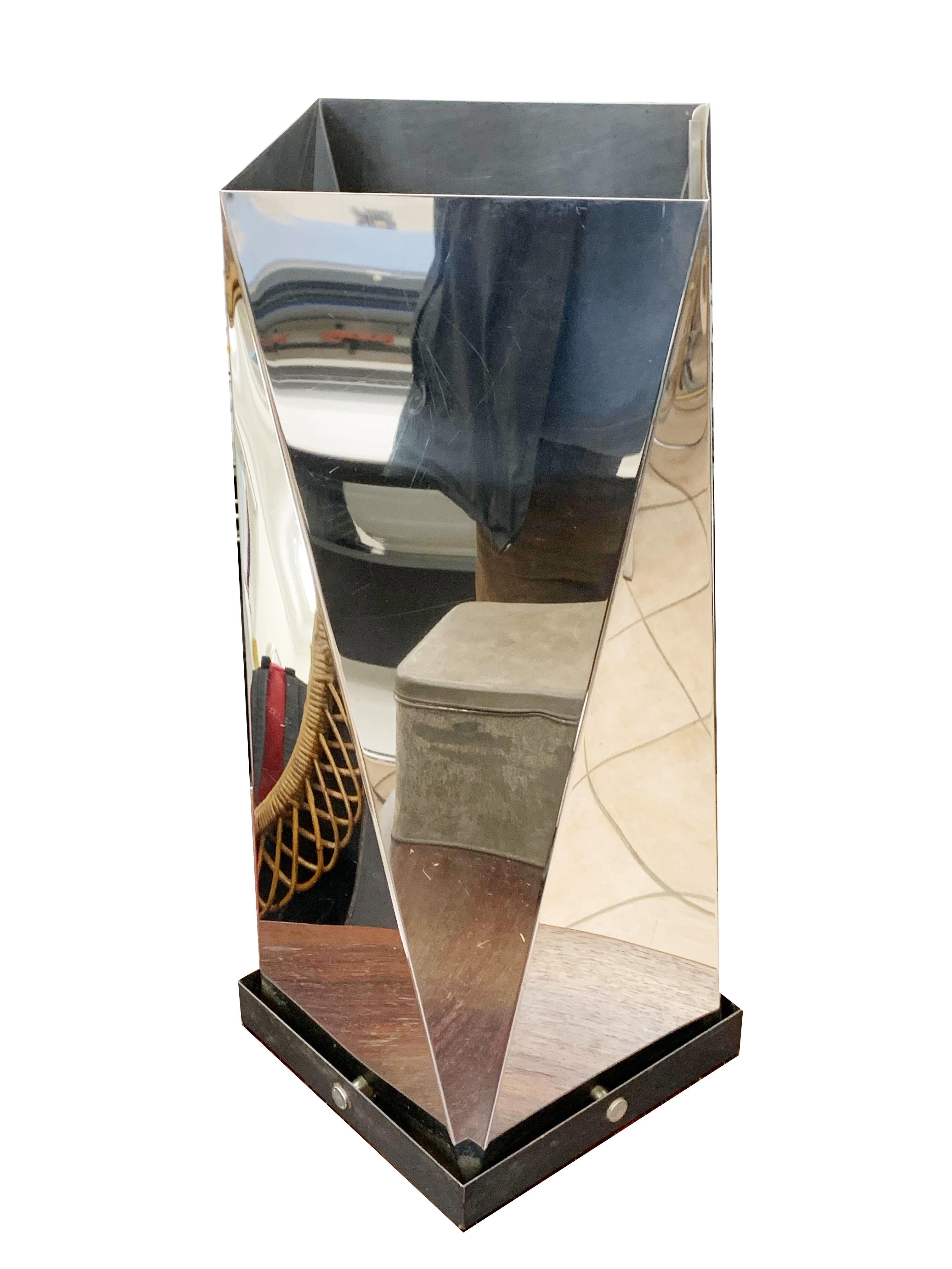 Gian Casè for Robots Modernist Steel Umbrella Stand, Italy, 1970s 3