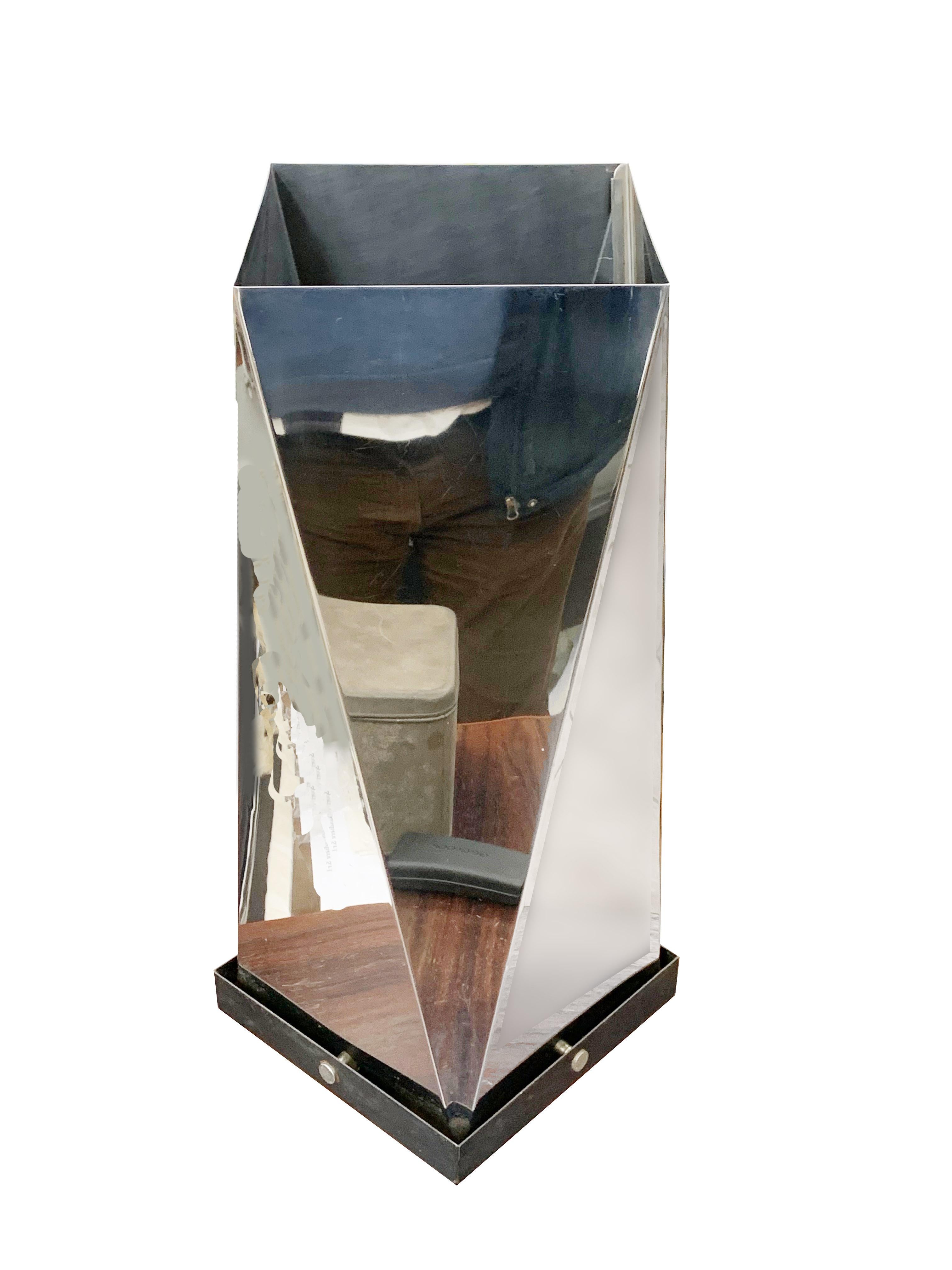 Gian Casè for Robots Modernist Steel Umbrella Stand, Italy, 1970s 4