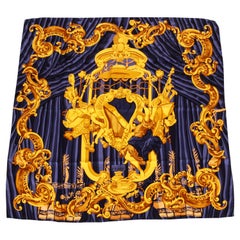 Bufanda Gian Franco Ferre' 90s Azul Oro