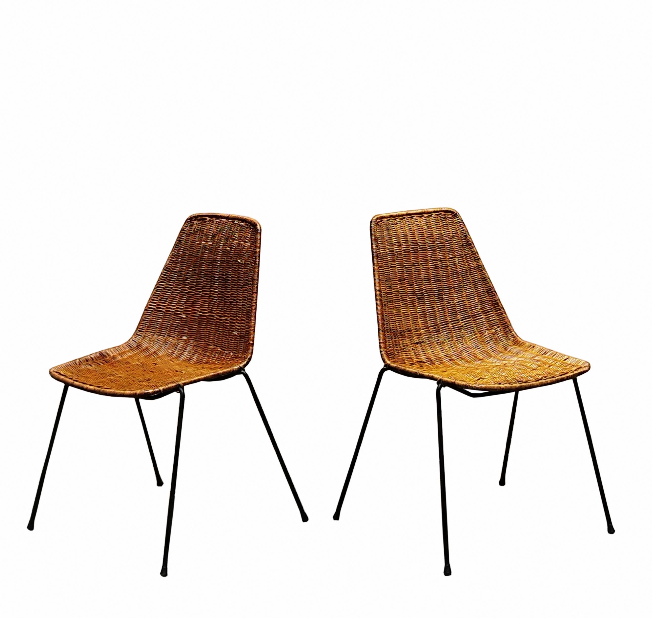 Mid-Century moderno Gian Franco Legler  Coppia di sedie 
