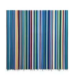 "Así se hace" Pintura de rayas de colores de Gian Garofalo