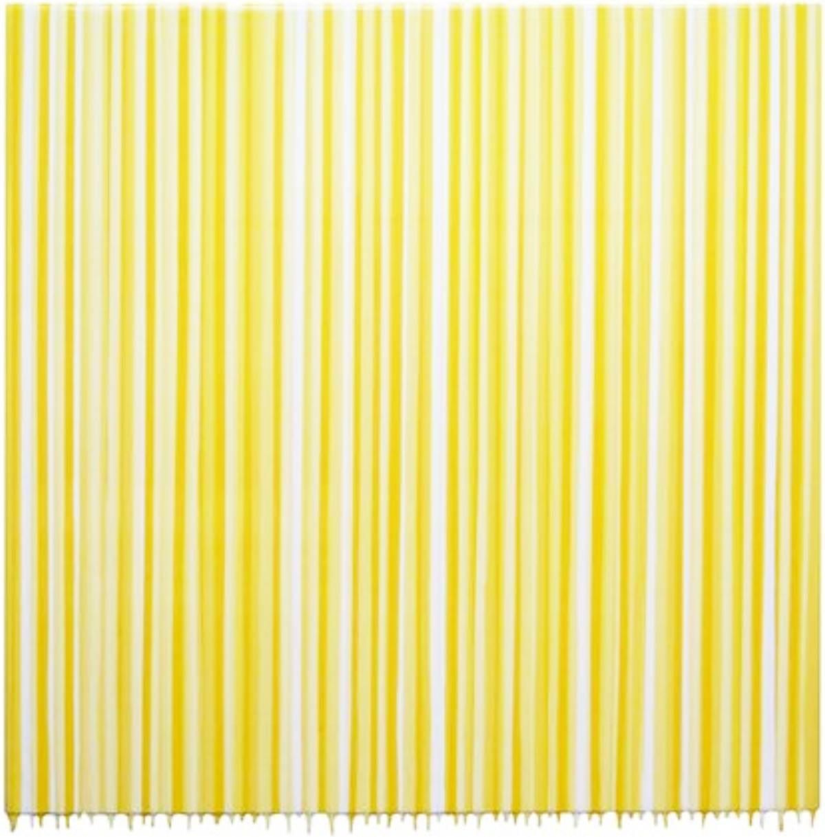 "Sister Golden Hair Surprise" Yellow Stripe Painting by Gian Garofalo 