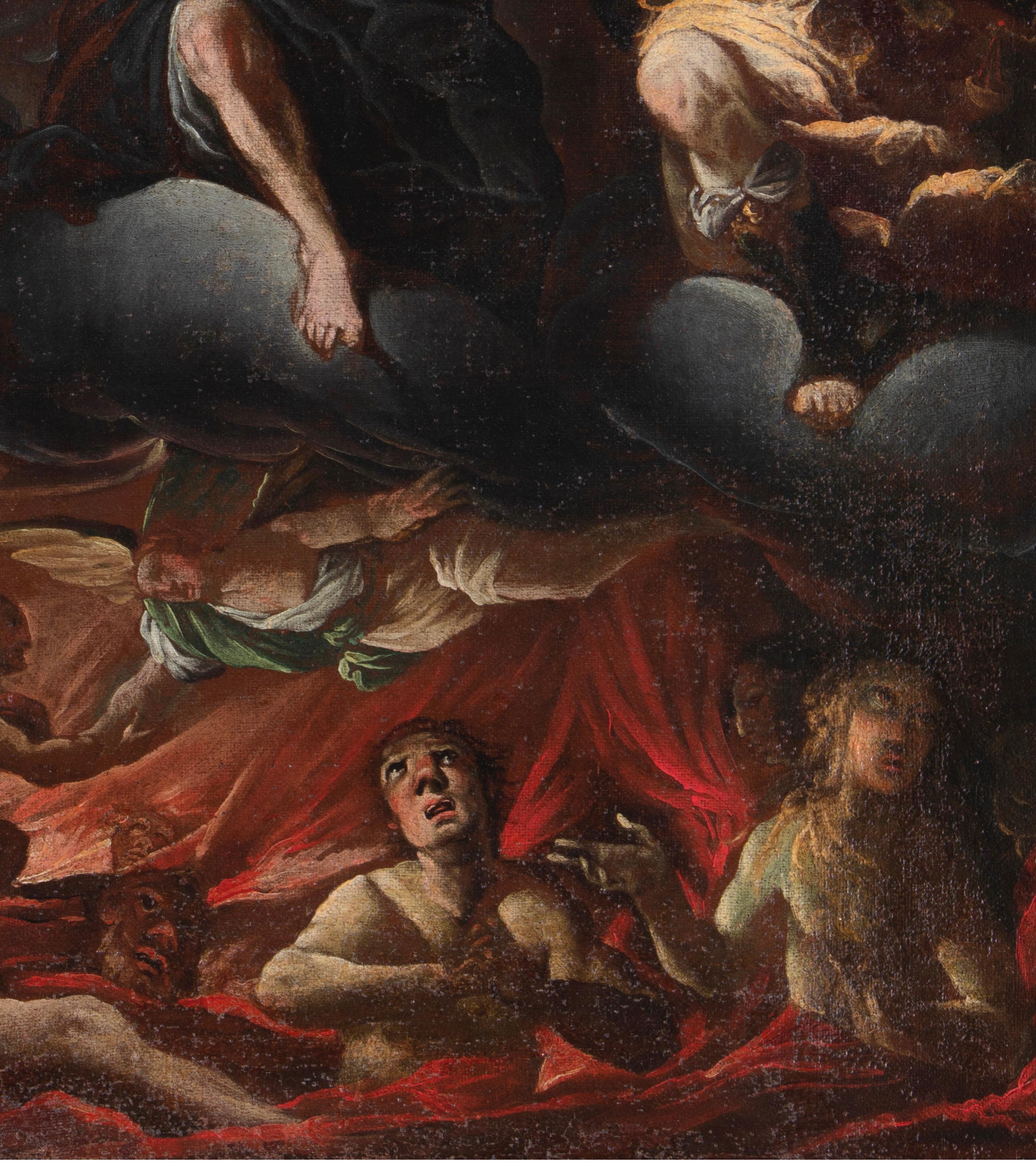 17. Jahrhundert von Gian Giacomo Barbelli Paradise and Purgatory Öl auf Leinwand im Angebot 1