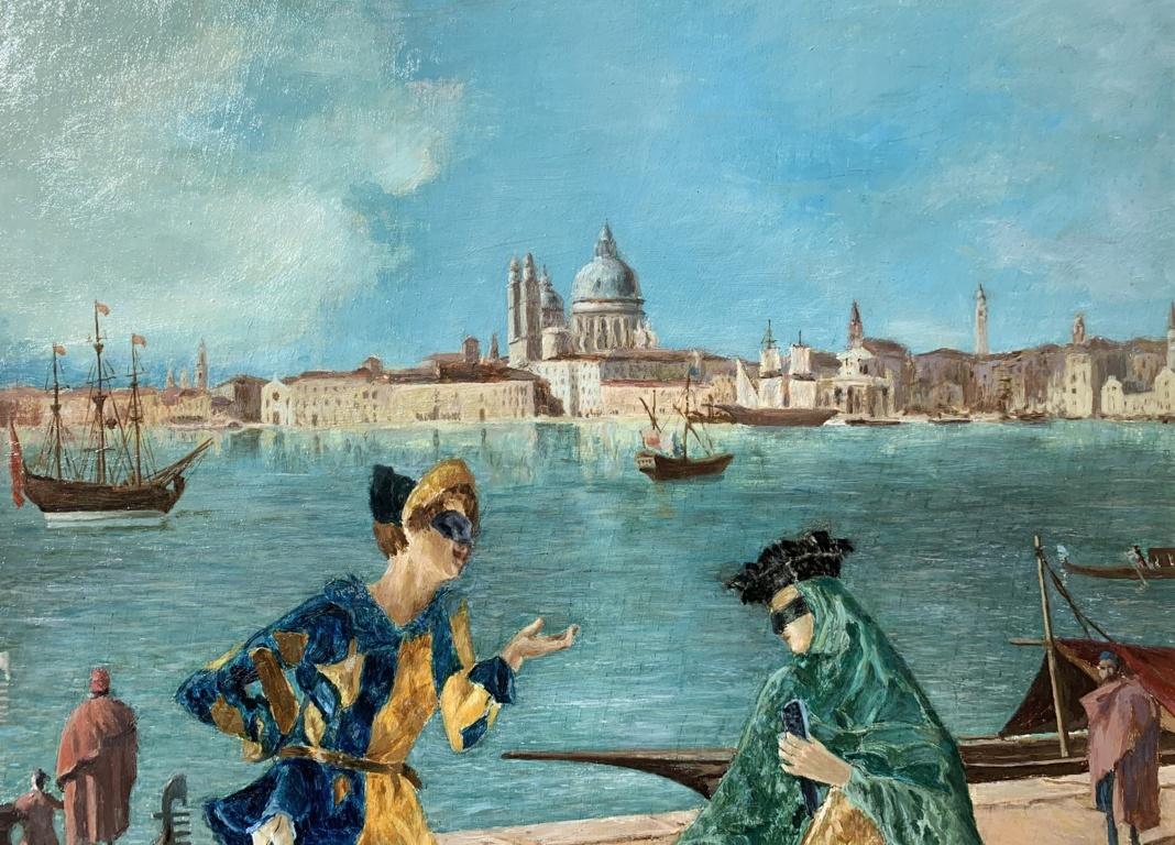 Gian Luciano Sormani - Late 19th century Venetian carnival painting - Venice 1