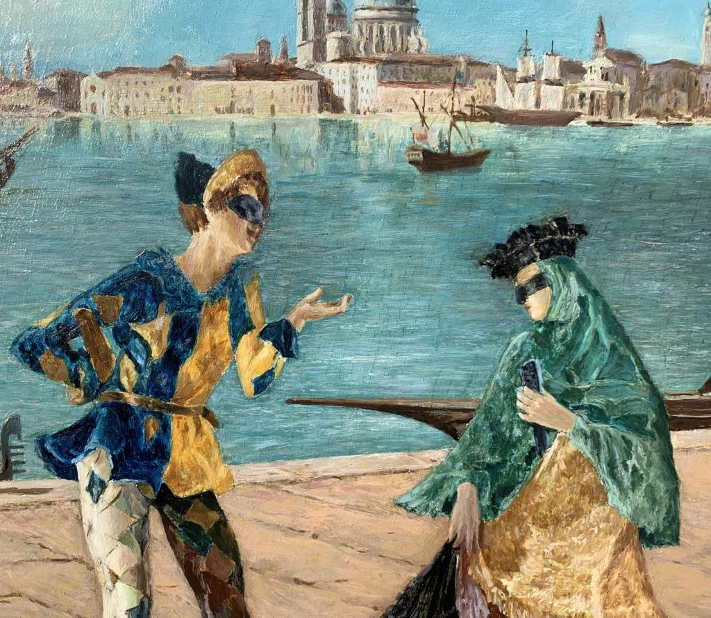 Gian Luciano Sormani - Late 19th century Venetian carnival painting - Venice 2