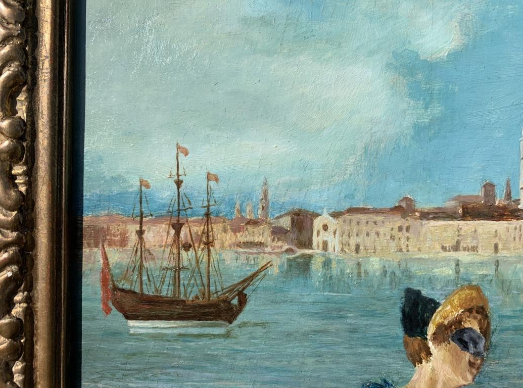 Gian Luciano Sormani - Late 19th century Venetian carnival painting - Venice 7