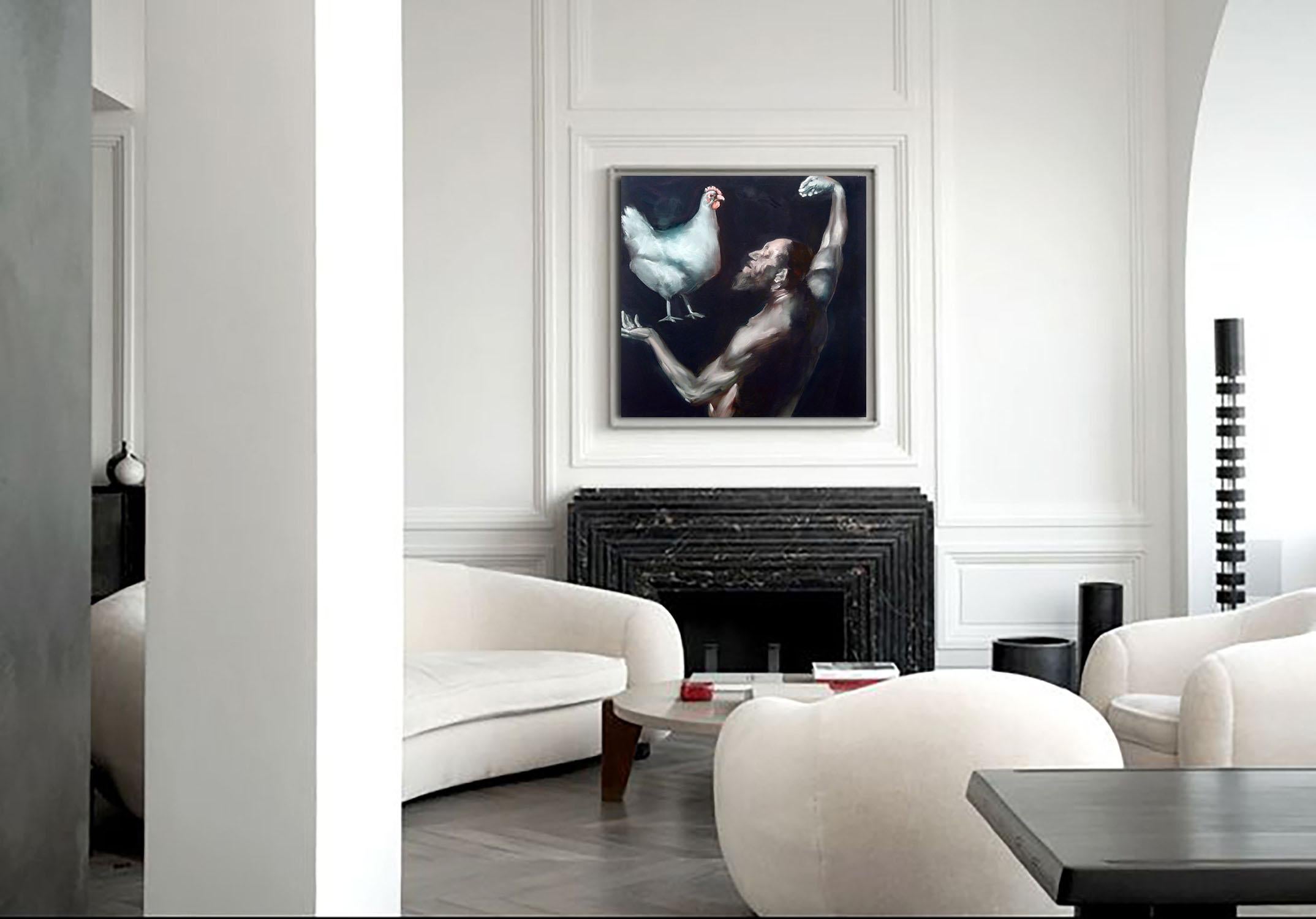 Viejo Maestro - 16M- pintura contemporánea y clásica, tema elegante y fuerte - Painting de Gian Marco Capraro