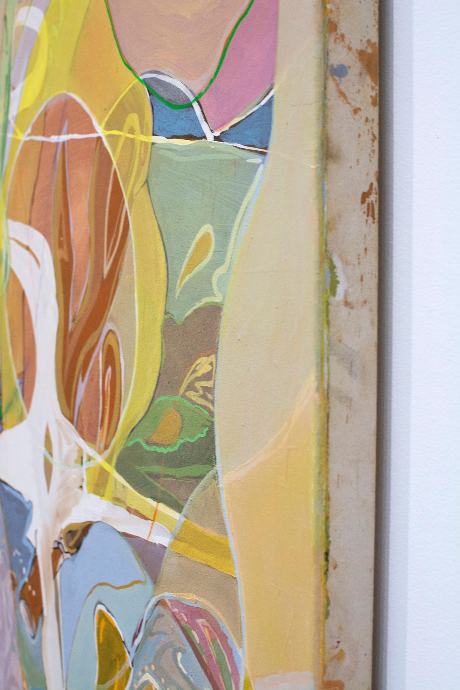 Rahnsdorf - painting, contemporary, mixed media, young artist, Italian, earthy - Painting by Gian-Martino Cecere