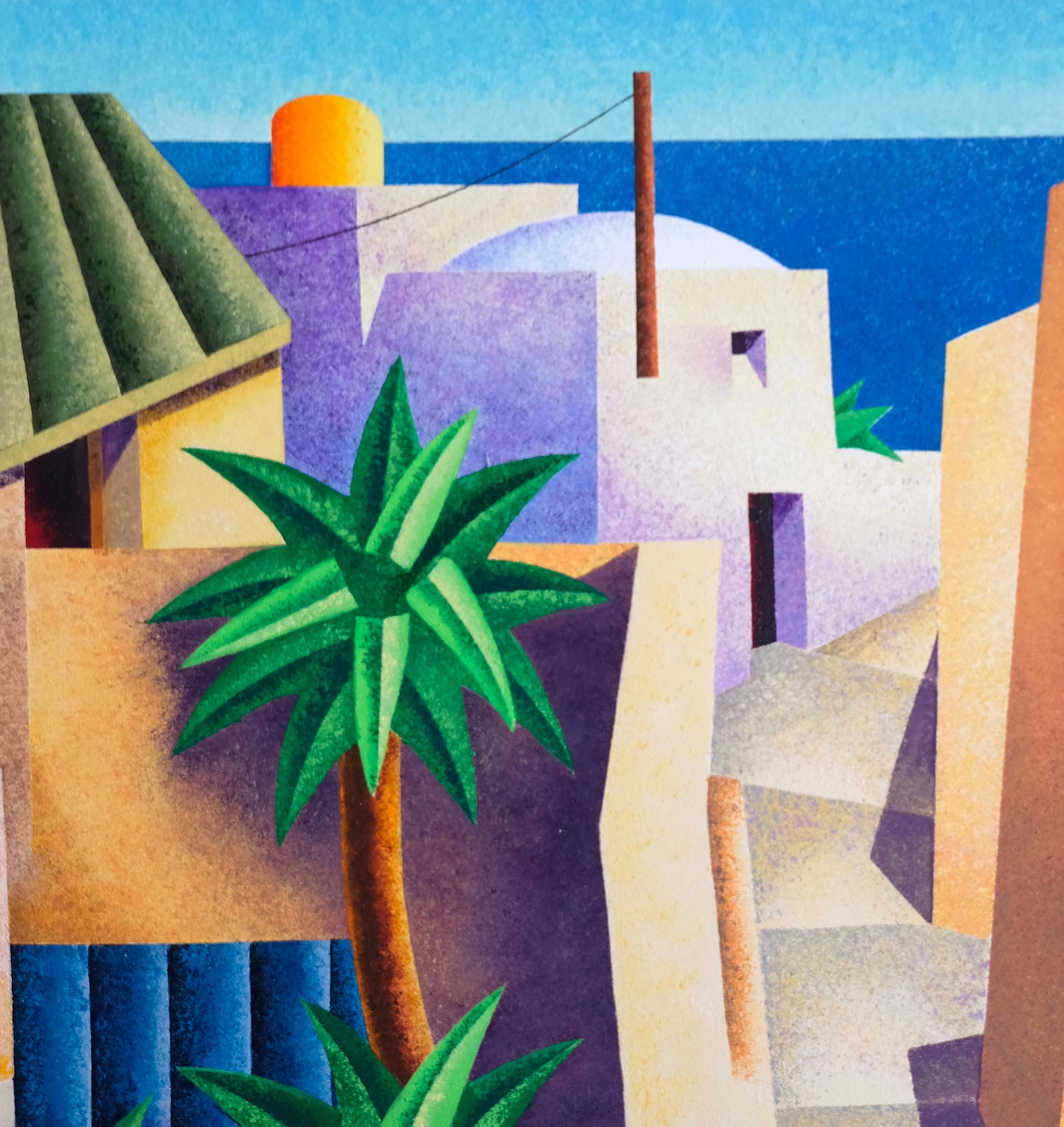All'orizzonte - Brown Figurative Painting by Giancarlo Colombo