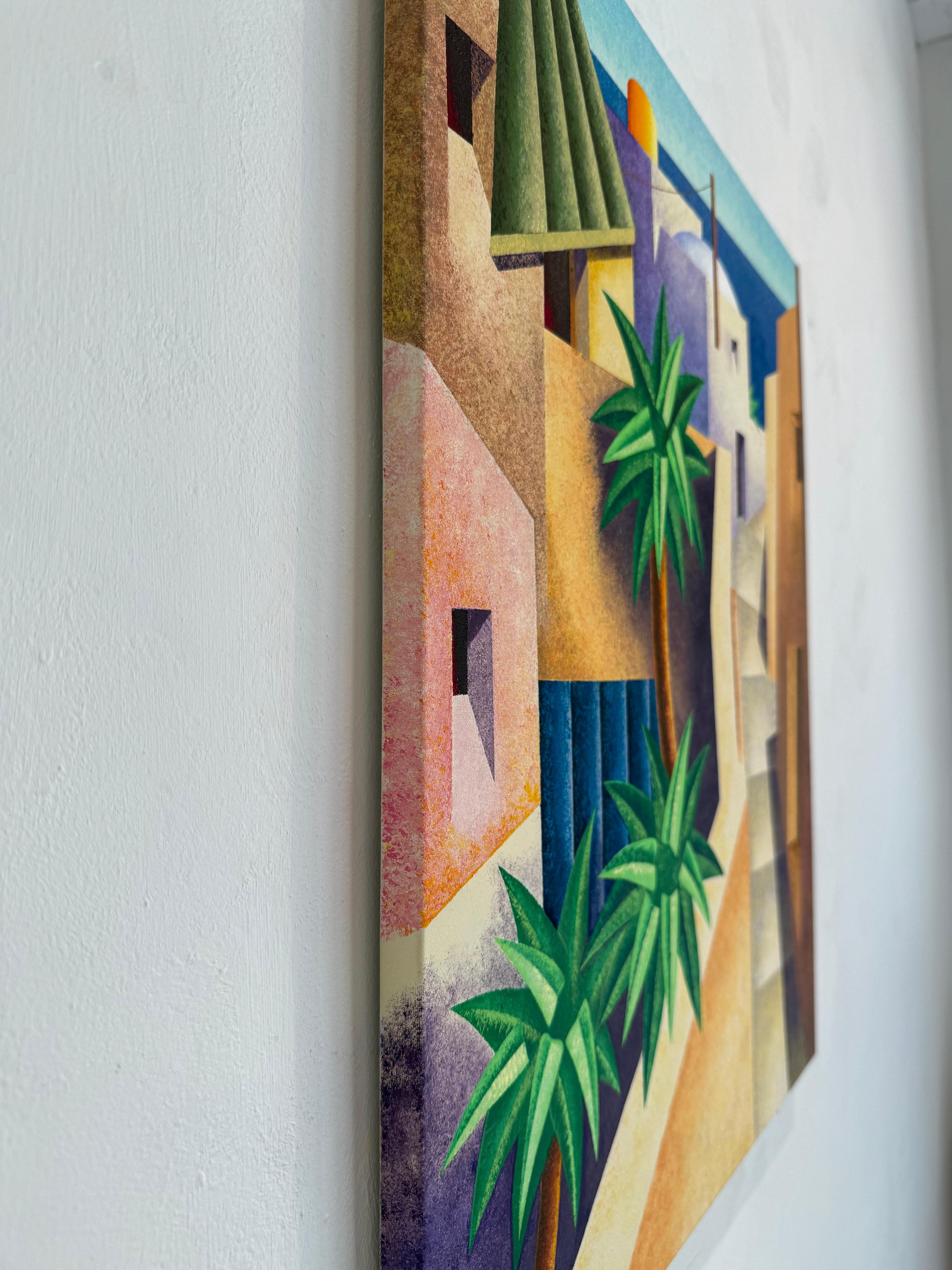 In recent years, Giancarlo has increasingly focused on his artistic practice, developing a distinctive thematic approach and a personal pictorial technique. His current body of work centers on Mediterranean landscapes, inspired by years of travel