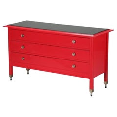 Giancarlo De Carli Wooden Red Chest of Drawers D154 for Sormani, 1963