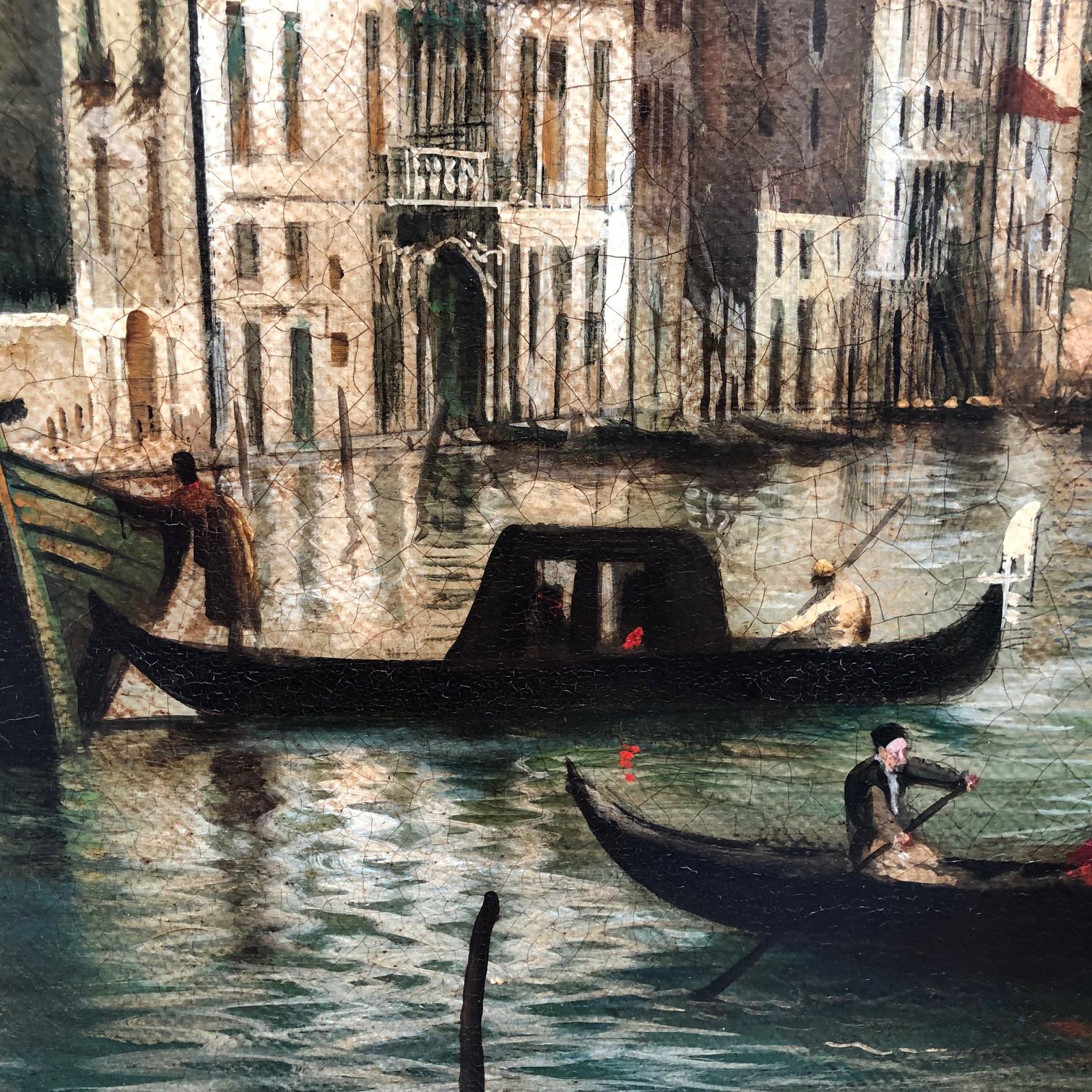 VENICE - Giancarlo Gorini -  Italian school - Oil on Canvas Landscape  For Sale 7