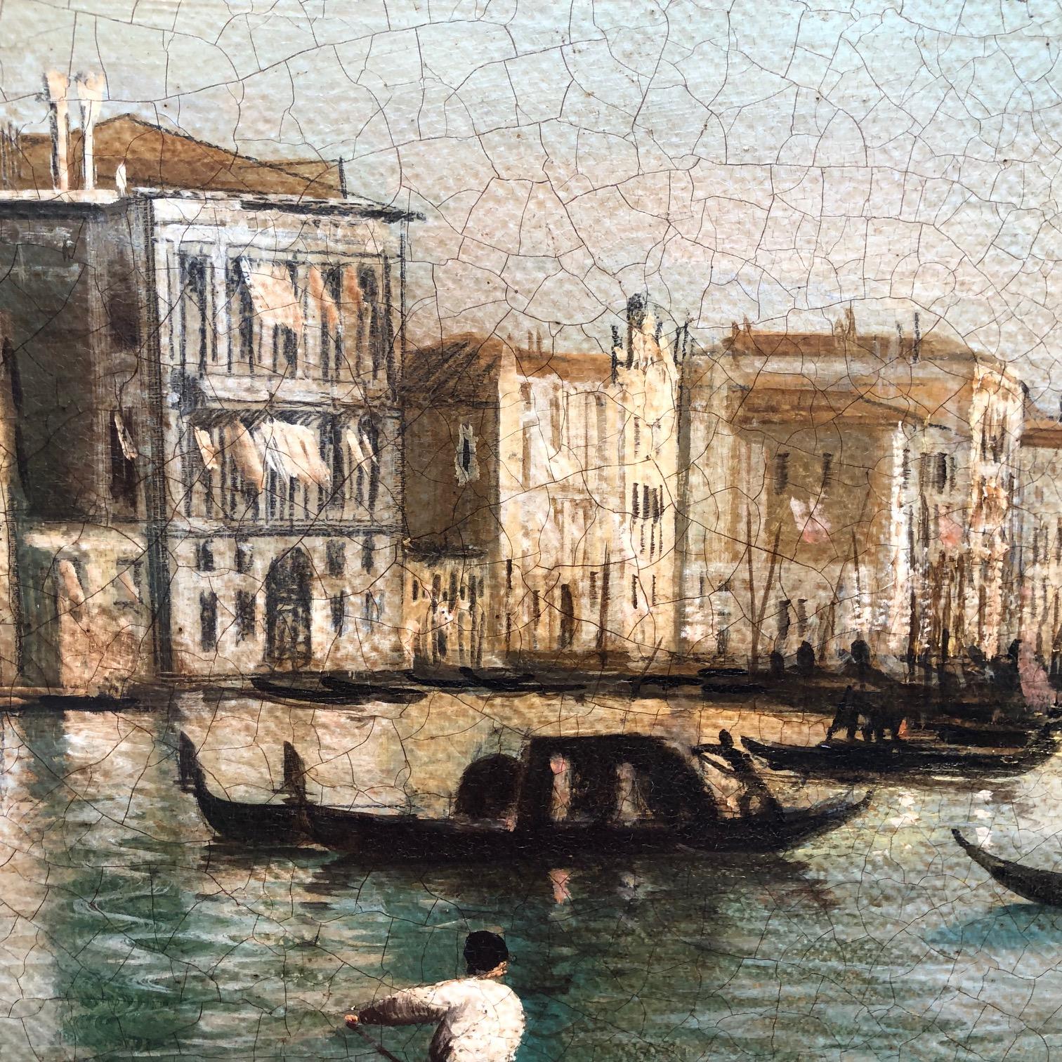 VENICE - Giancarlo Gorini -  Italian school - Oil on Canvas Landscape  For Sale 8