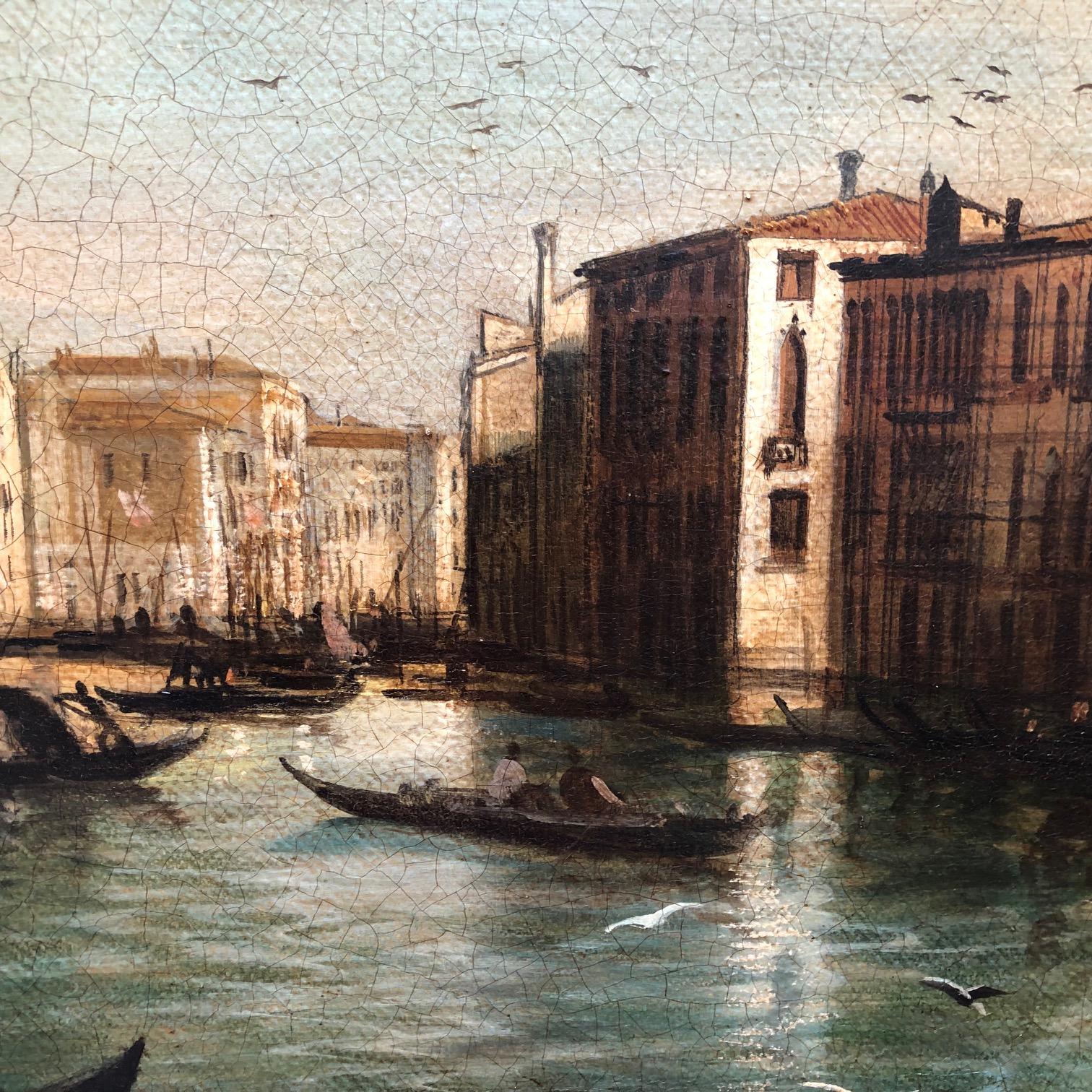 VENICE - Giancarlo Gorini -  Italian school - Oil on Canvas Landscape  For Sale 2