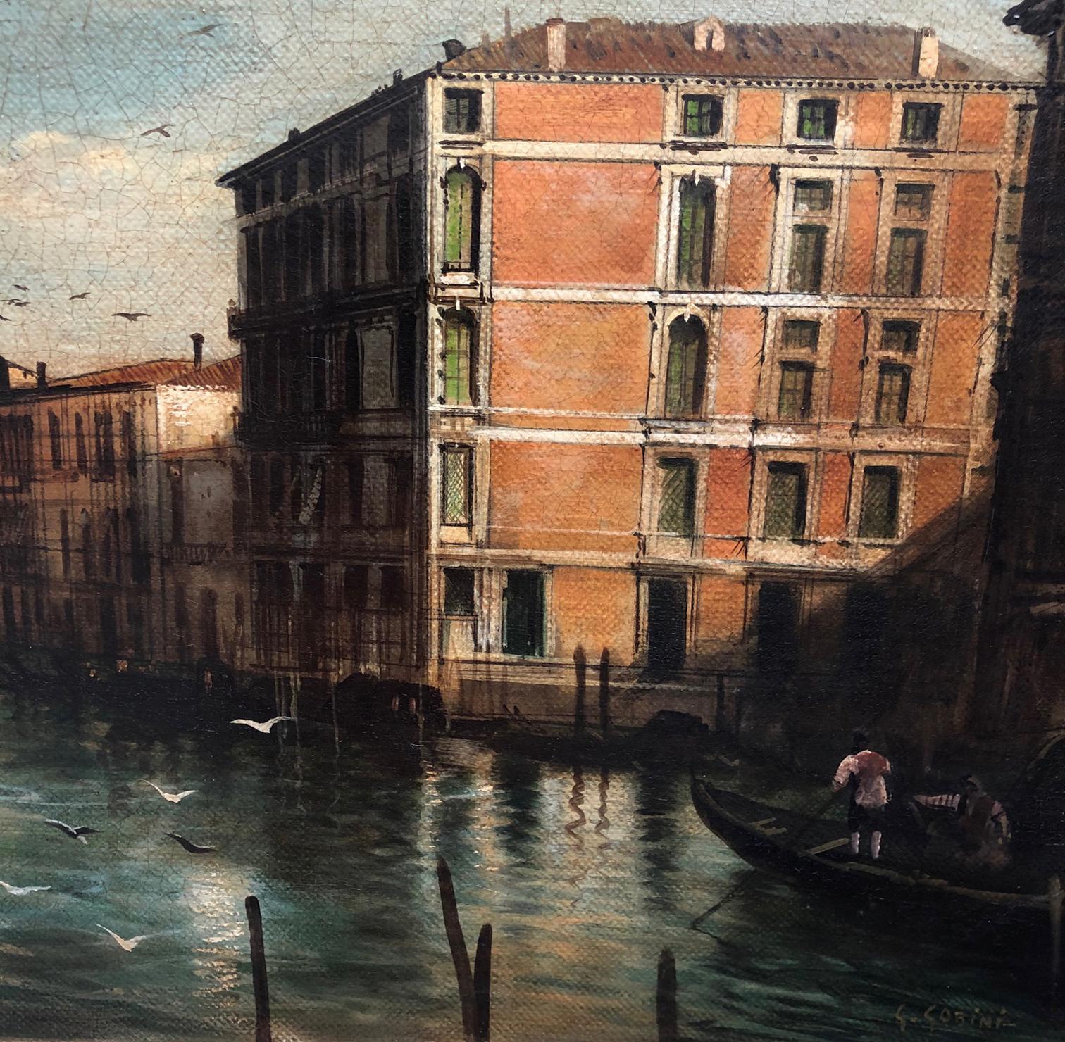 VENICE - Giancarlo Gorini -  Italian school - Oil on Canvas Landscape  For Sale 3