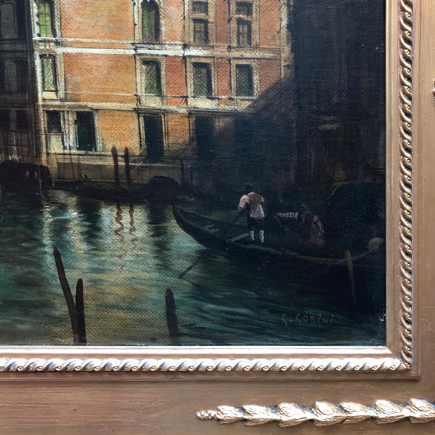 VENICE - Giancarlo Gorini -  Italian school - Oil on Canvas Landscape  For Sale 4