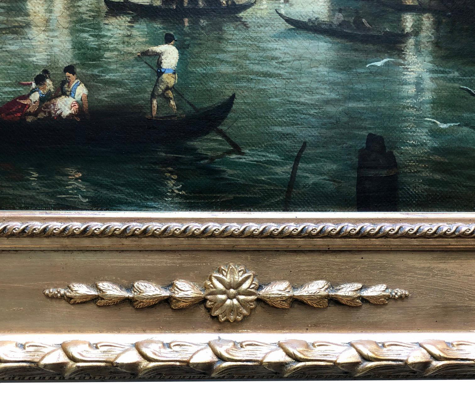 VENECIA - Giancarlo Gorini -  Escuela italiana - Óleo sobre lienzo Paisaje en venta 8
