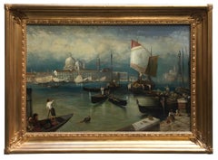 VENICE- In the Manner of Canaletto - Oil On Canvas Italian Landscape Painting