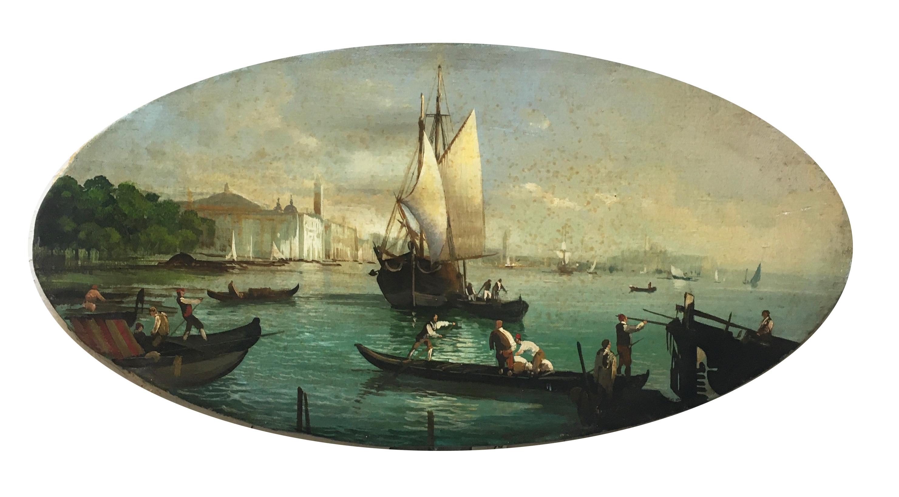 VENICE - Gianluca Gorini - Peinture de paysage italien à l'huile sur toile - Painting de Giancarlo Gorini