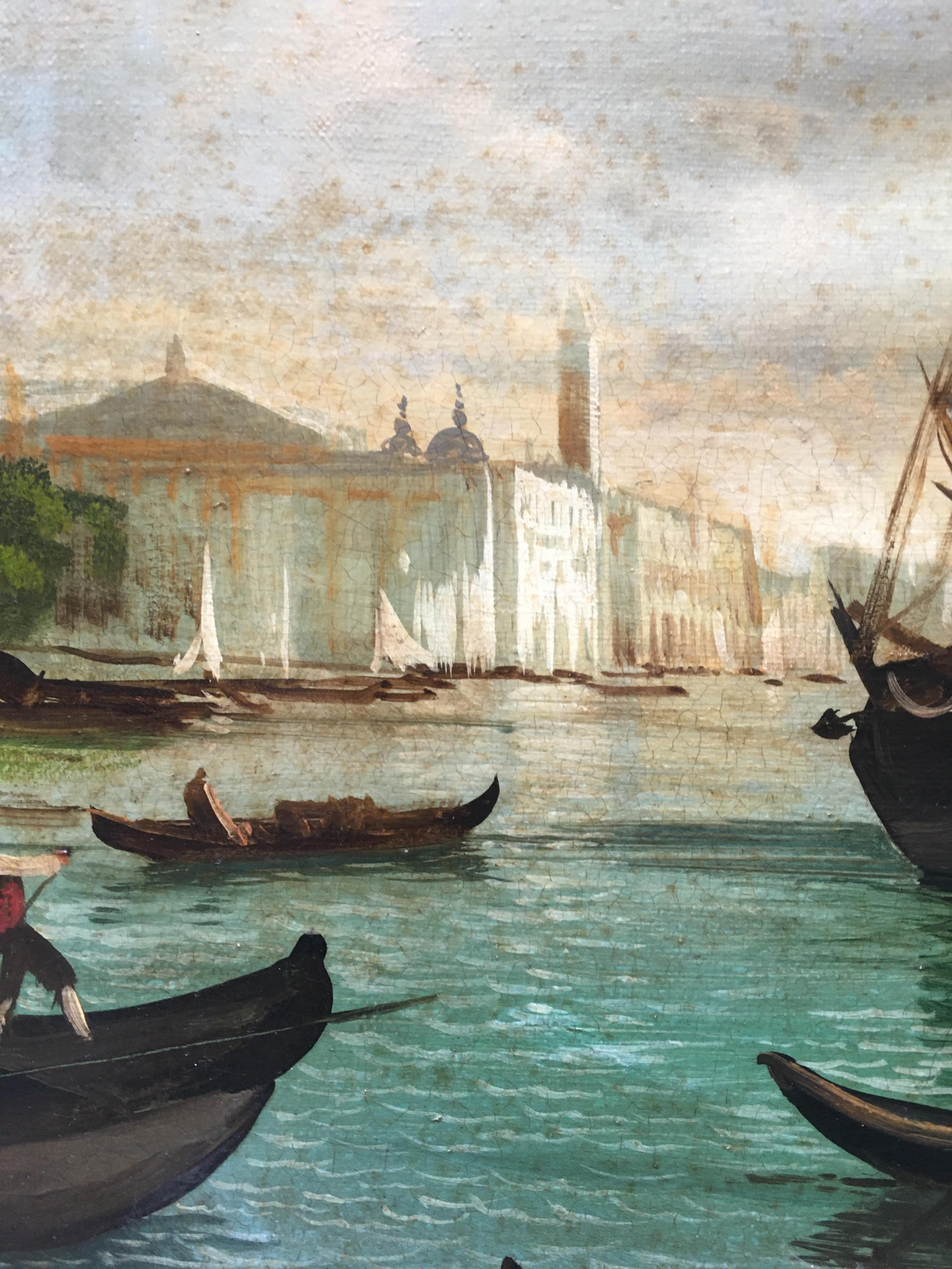 VENICE - Gianluca Gorini - Peinture de paysage italien à l'huile sur toile en vente 1