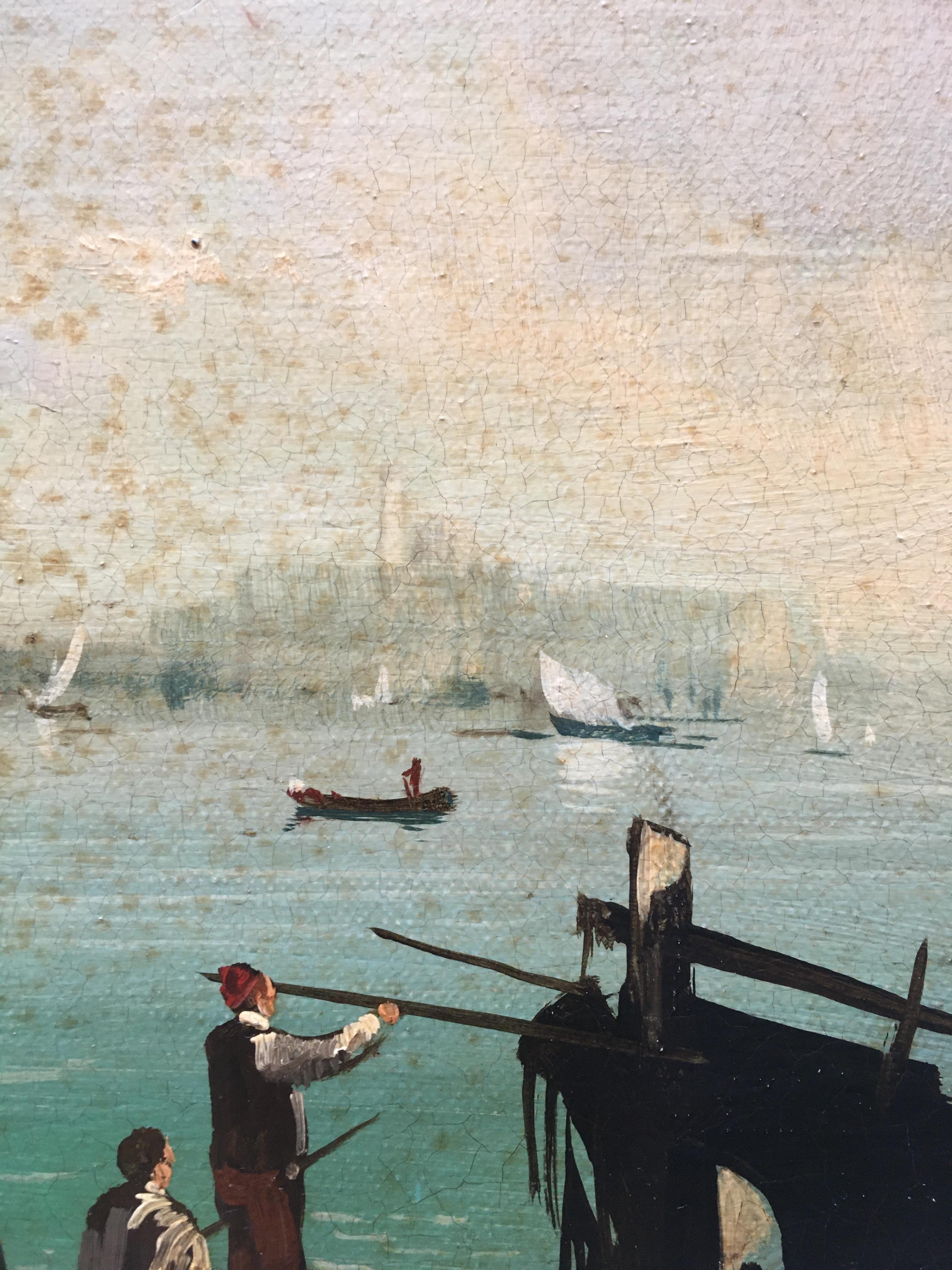VENICE - Gianluca Gorini - Peinture de paysage italien à l'huile sur toile en vente 3