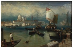 VENICE – in der Art von Canaletto – Ölgemälde auf Leinwand Italienische Landschaftsmalerei