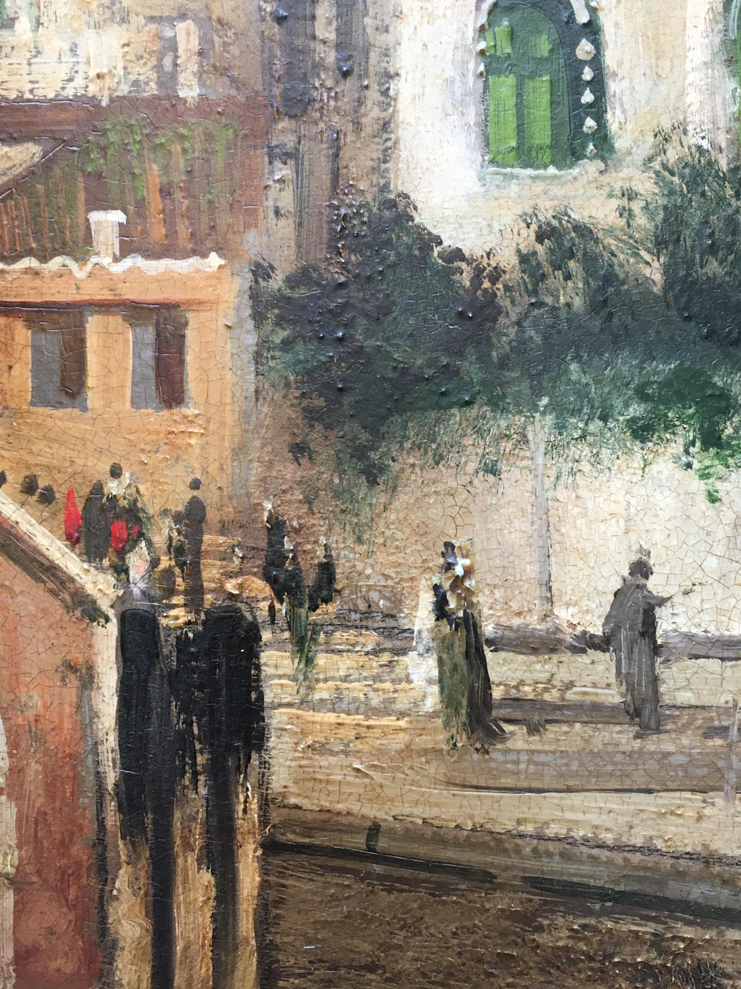 VENICE - Italian Landscape Oil on Canvas Painting For Sale 4