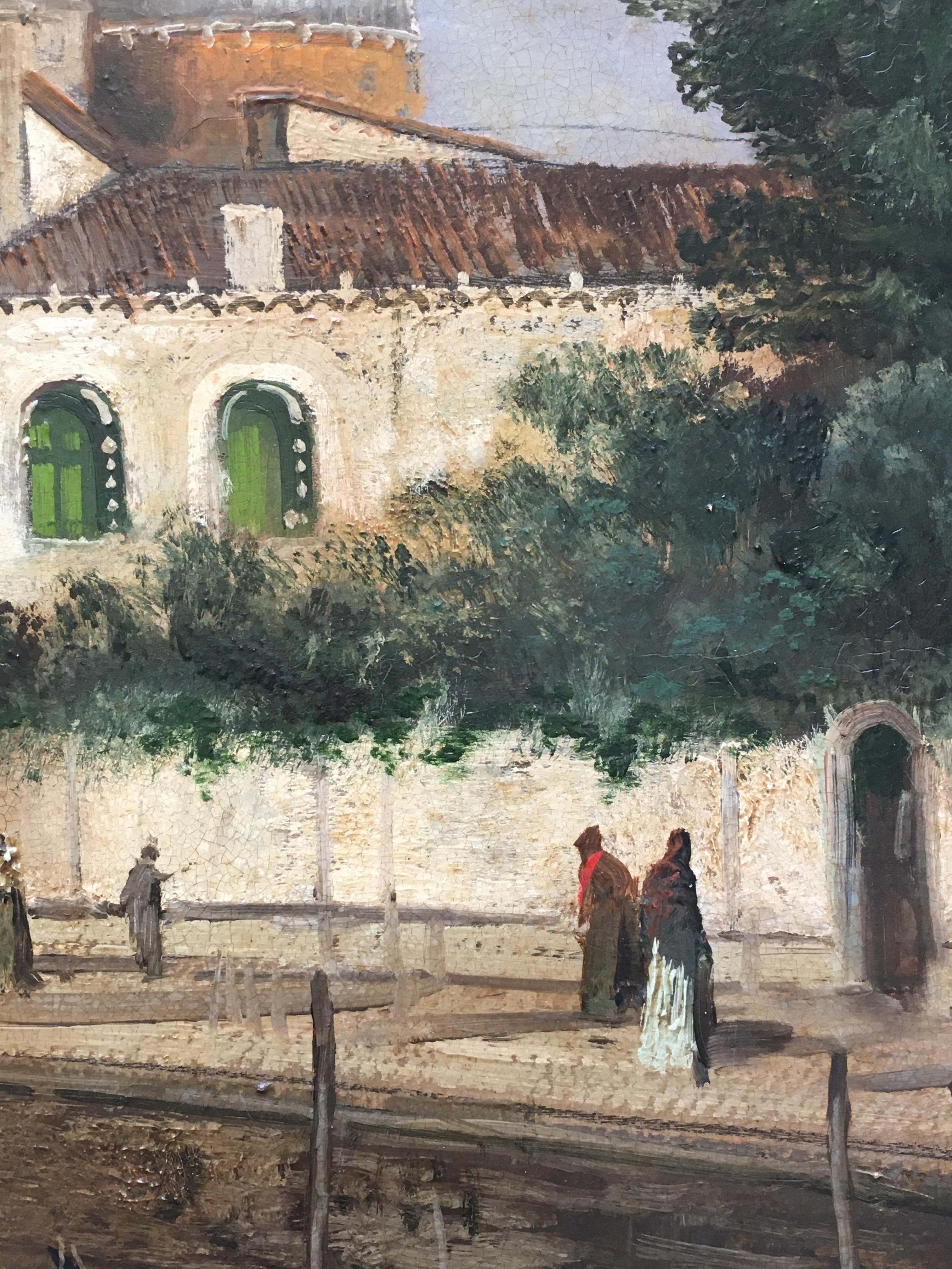VENICE - Italian Landscape Oil on Canvas Painting For Sale 2