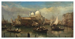 VENICE SAN GIORGIO ISLAND – Gemälde in der Art von Canaletto – Öl auf Leinwand