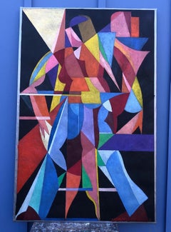 Cubist, Modern, Contemporary painting, "A Spirited Walked," Impiglia