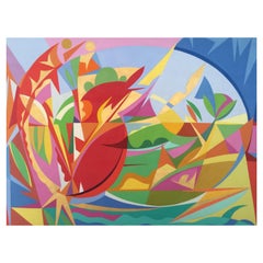 Schönes Acryl auf Leinwand „Fragments of a Landscape“ Italien, Italien