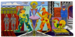 Beautiful new modernist work by Impiglia, "War of The Marionettes"