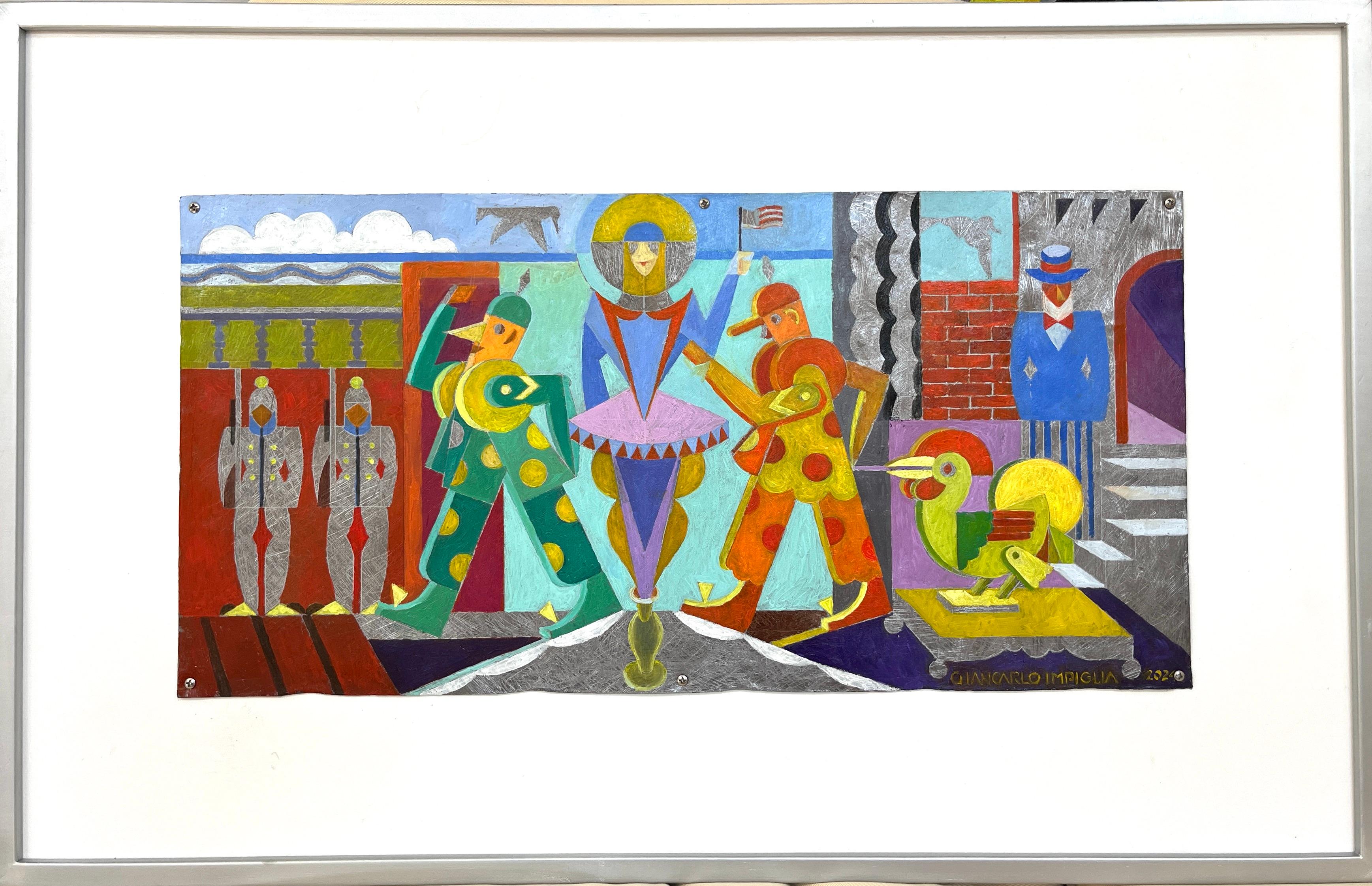 Hermosa nueva obra modernista de Impiglia, "La guerra de las marionetas"