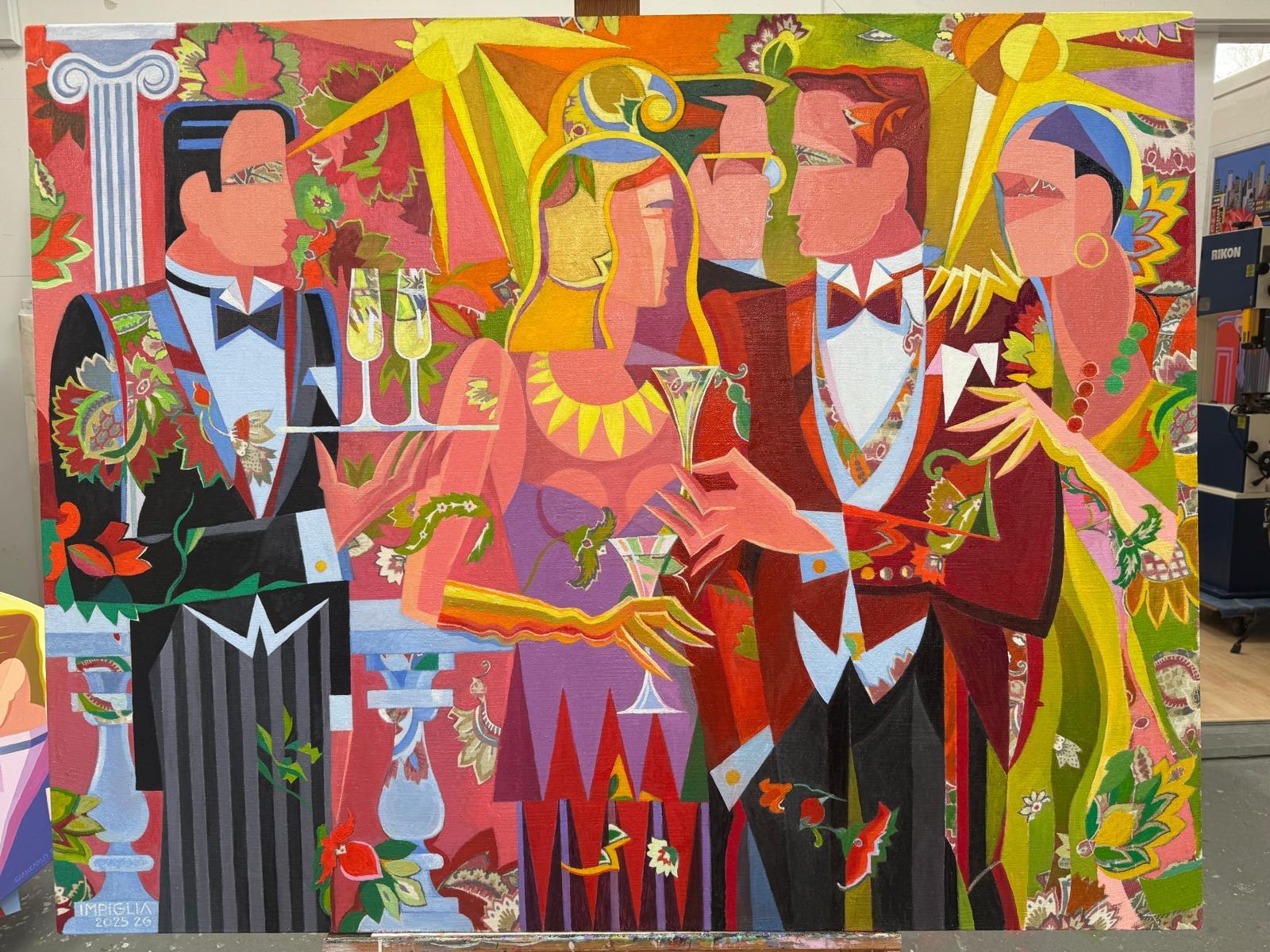 Beautiful oil painting by Giancarlo Impiglia, The Fabric of the Elite