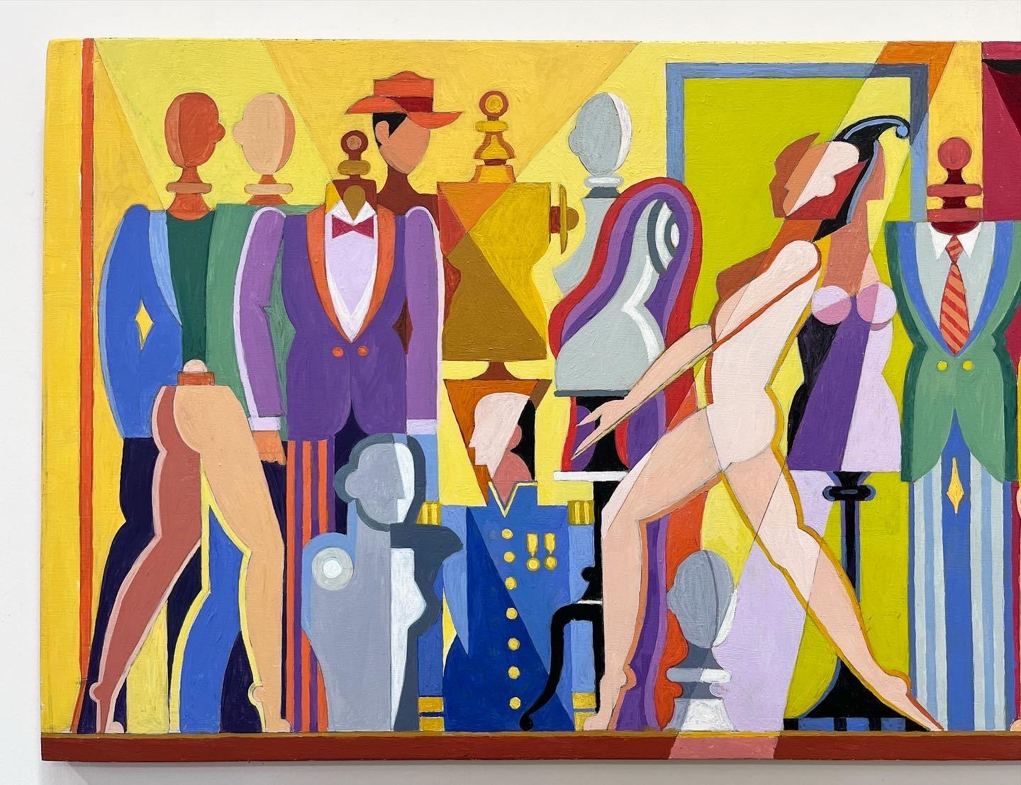 A new, vibrant work by the iconic Giancarlo Impiglia.

Born in Rome, Impiglia moved to New York in the 70s, where he established a signature style on the shoulders of Futurism and Cubism, his technical skill underpinning his eclecticism and allowing