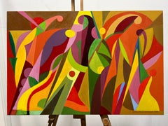 Magnifique peinture abstraite Colors in Motion du célèbre Giancarlo Impiglia
