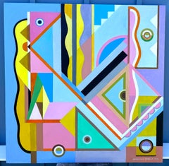 Contemporary Art Deco Impiglia painting "Frieze I"
