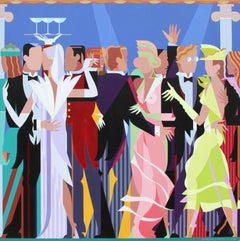 Retro Dance, Large Art Deco Painting by Giancarlo Impiglia