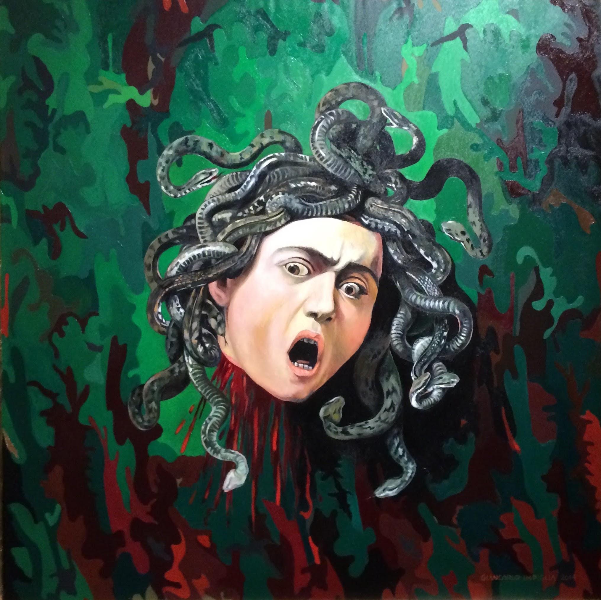 Fear (Medusa) (After Caravaggio) - Mixed Media Art by Giancarlo Impiglia