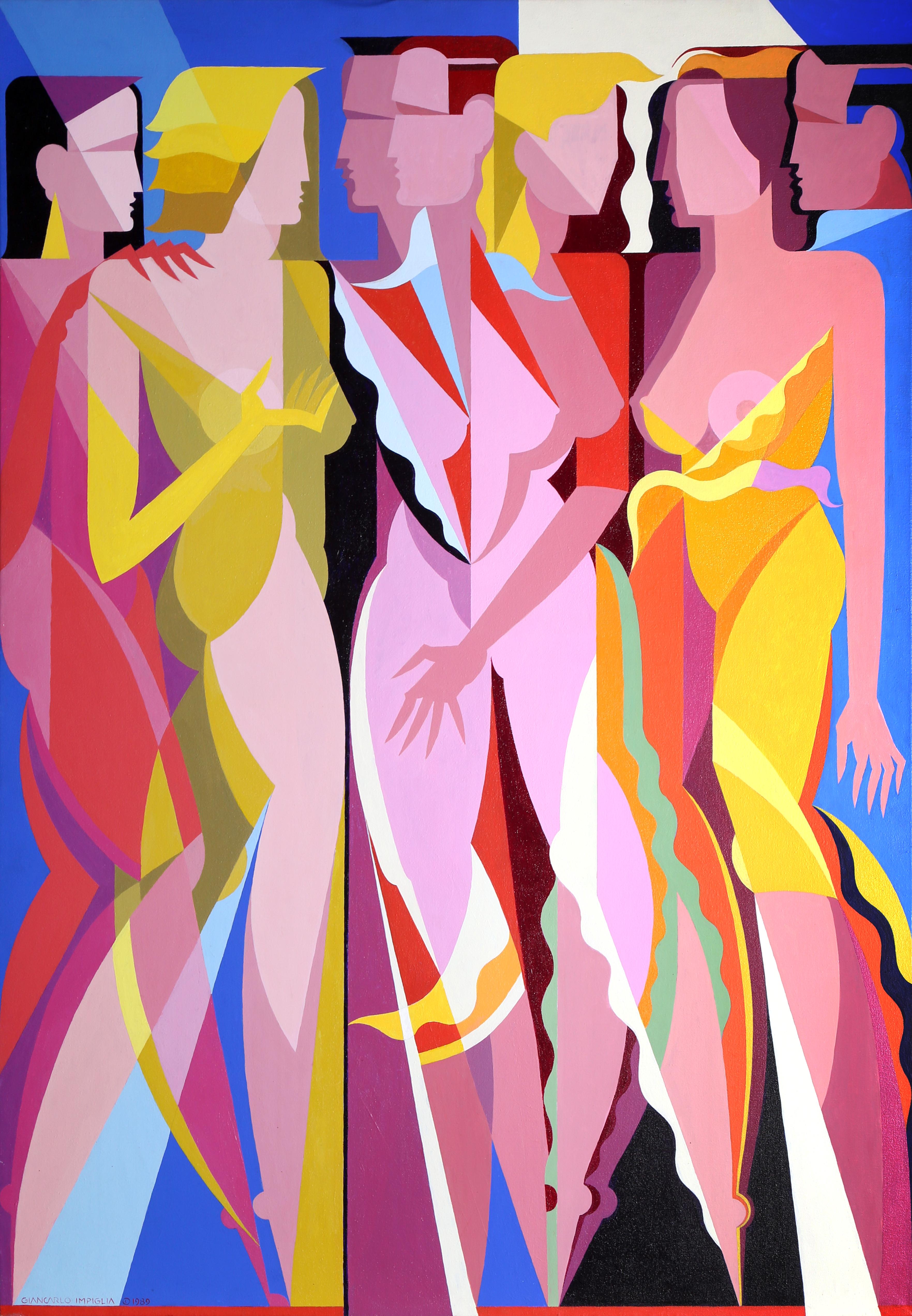 Giancarlo Impiglia Interior Painting - Figure Multiple