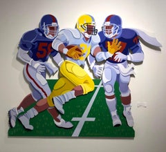Football, sports painting, sculpture, "Game Day," pop art