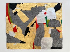 Seltenes abstraktes Werk „Gold, Silber und Blei 1“ von Impiglia