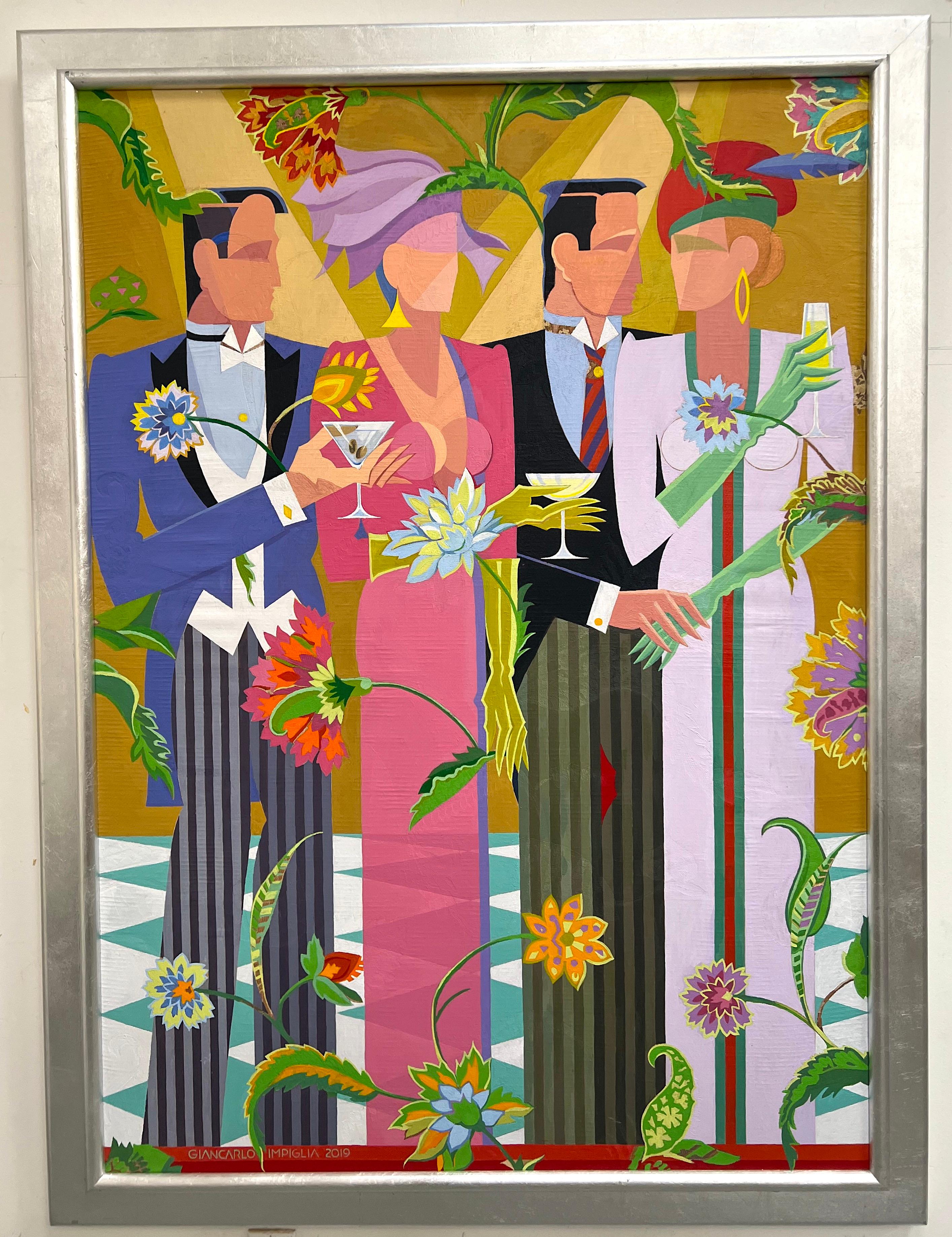 Life in Blossom (La vie en fleur) - Painting de Giancarlo Impiglia