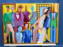 New Impiglia oil painting, "Wardrobe," contemporary art, theater, broadway 