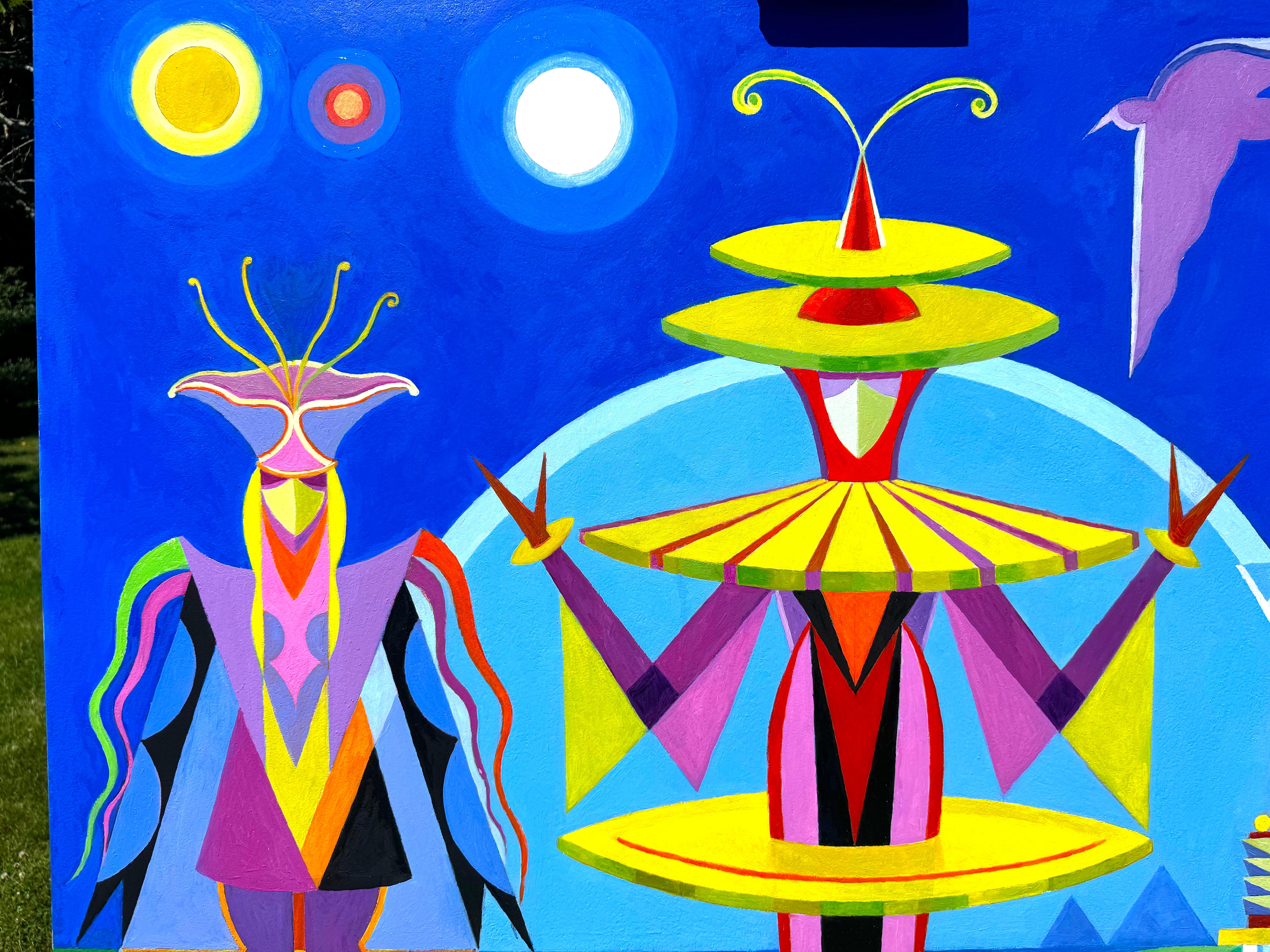 Pintura al óleo modernista surrealista, Capricho, Sátira y Parodia, Impiglia en venta 1