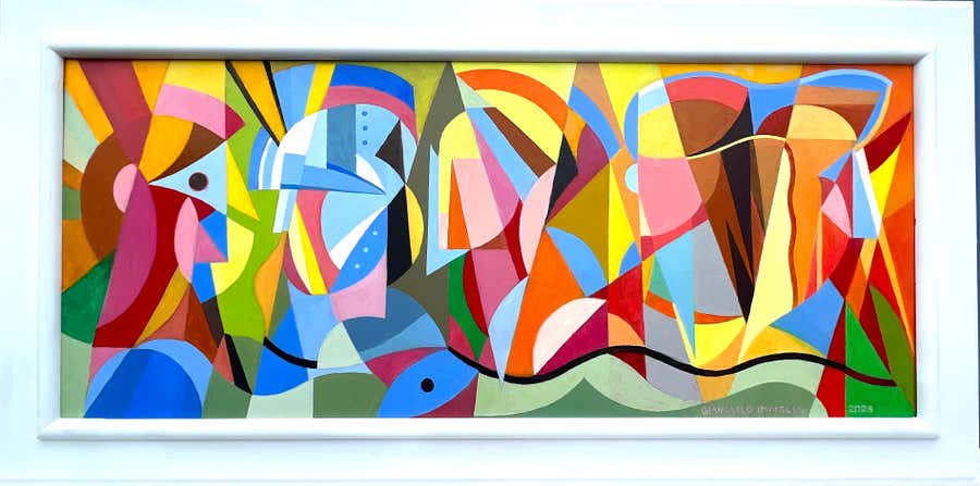 Futurist and cubist work "The Legacy of Futurism" by iconic artist Impiglia