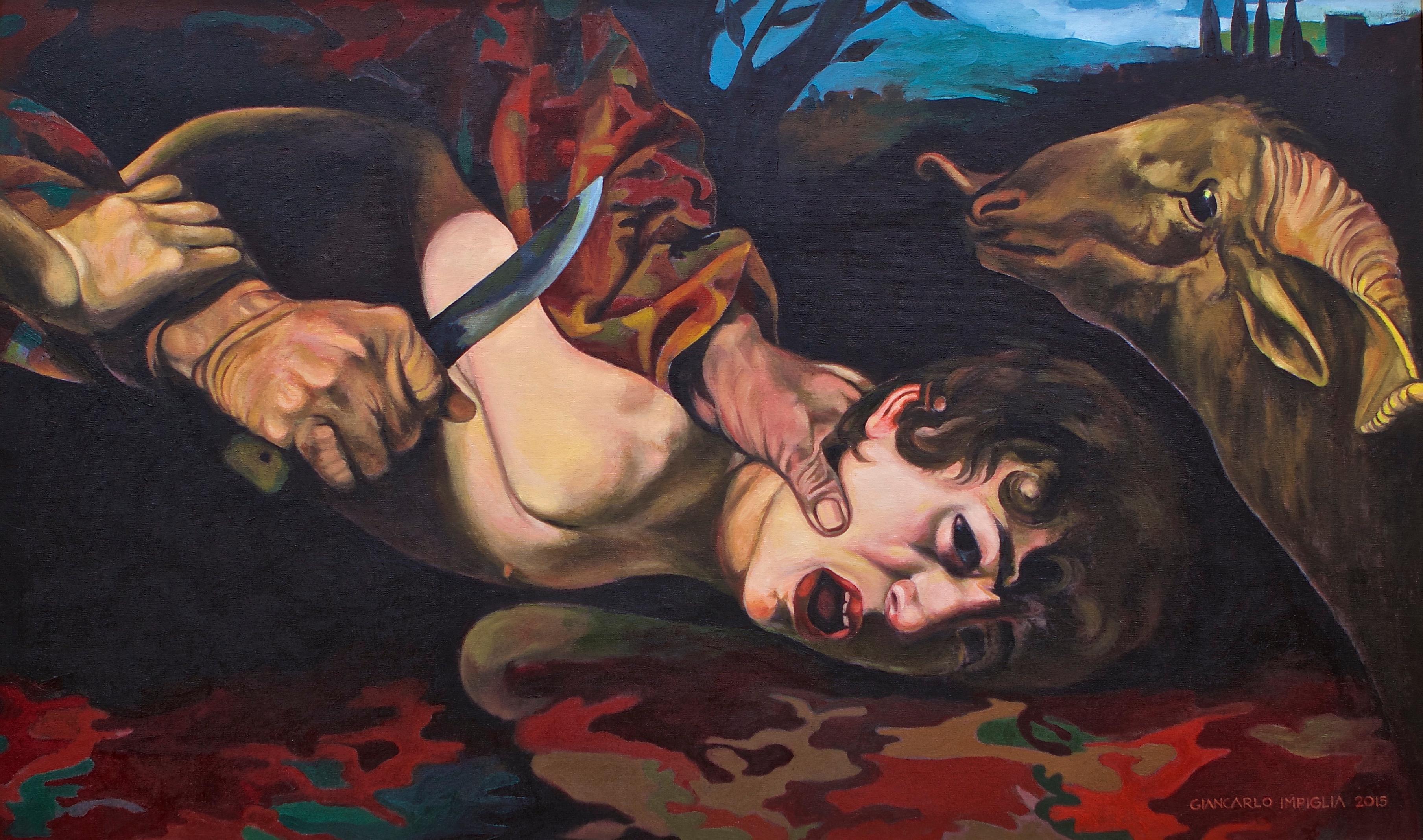 The Sacrifice (After Caravaggio) - Mixed Media Art by Giancarlo Impiglia