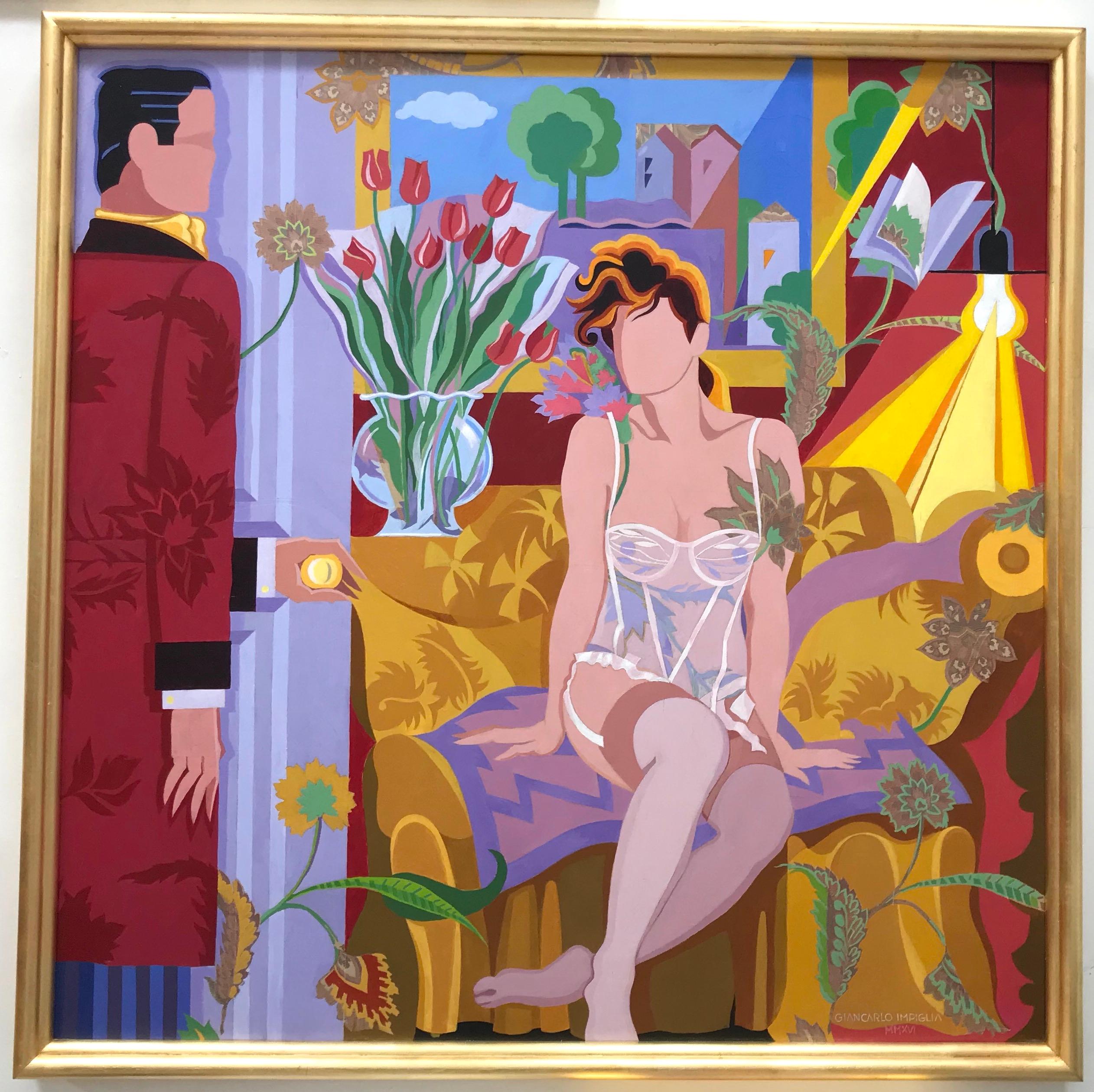 La relazione segreta - Painting di Giancarlo Impiglia