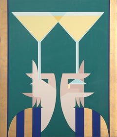 A Toast, Art Deco Screenprint by Giancarlo Impiglia