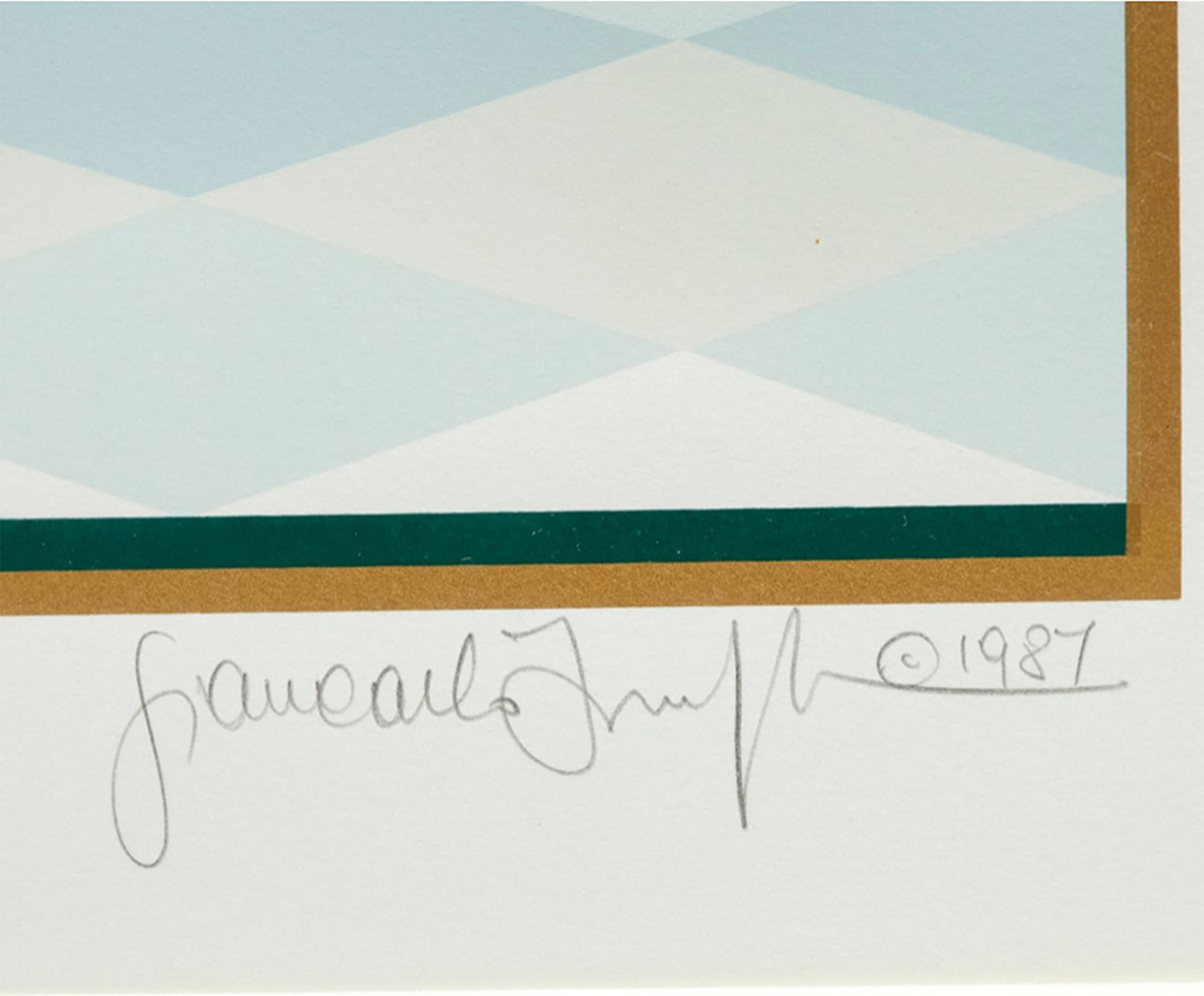 Al bar, serigrafia Art Deco di Giancarlo Impiglia in vendita 4